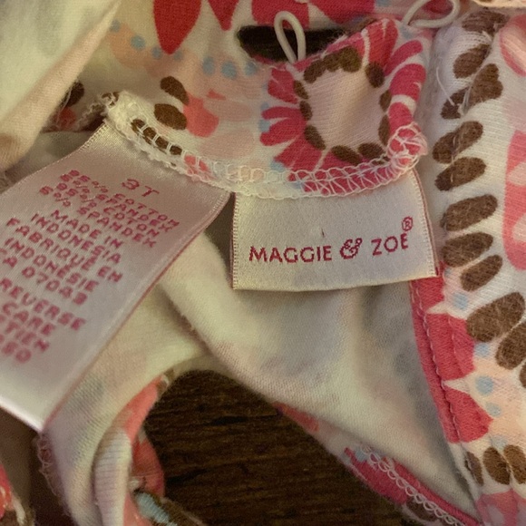 Maggie and Zoe girl’s size 3T summer dress, pink and white - Picture 7 of 8